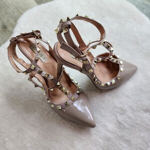 Women's Studded Taupe Heels